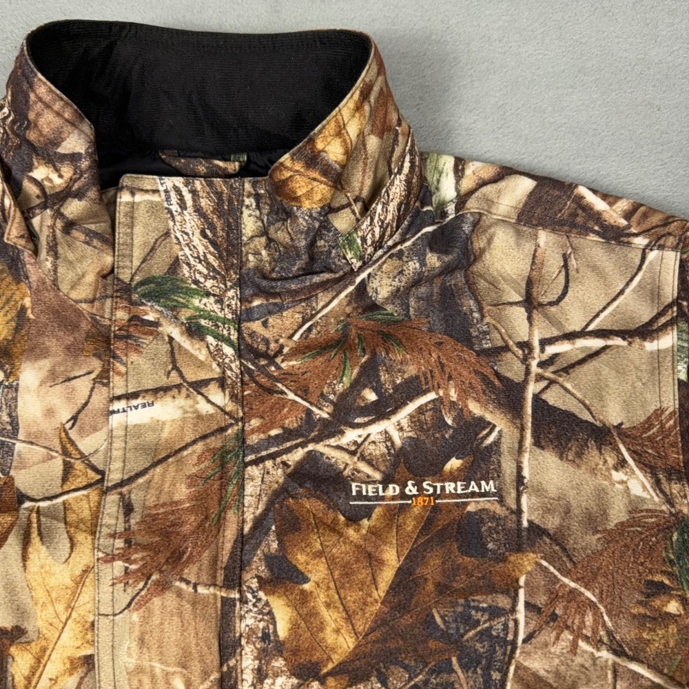 Field & Stream Mens Realtree Camo Hunting Jacket Small Insulated Full Zip Brown - Picture 3 of 8